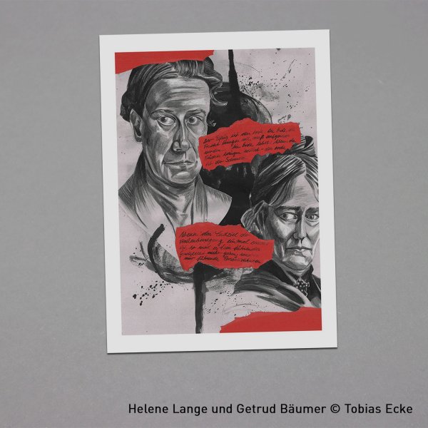Postkarte Helene Lange und Gertrud Bäumer