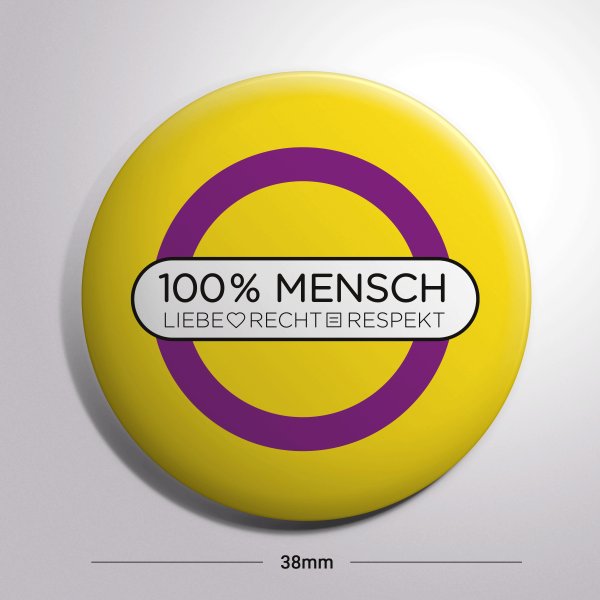 100% MENSCH Button "Inter"