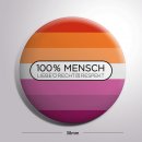 100% MENSCH Button "lesbisch"
