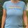 T-Shirt "MENSCH" Digitaldruck feminin L taubenblau