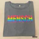 T-Shirt "MENSCH" Digitaldruck maskulin XS jeansblau
